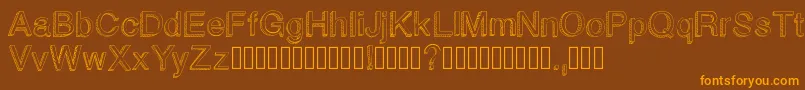 Więcej informacji o czcionce Blockbasic Czcionka Blockbasic – pomarańczowe czcionki na brązowym tle