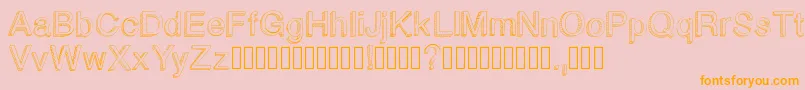 Blockbasic Font – Orange Fonts on Pink Background