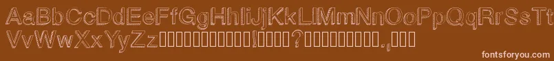 Więcej informacji o czcionce Blockbasic Czcionka Blockbasic – różowe czcionki na brązowym tle