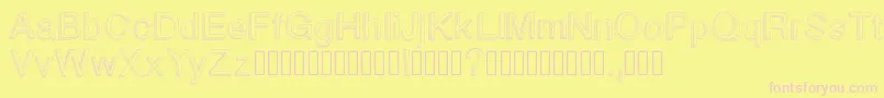 Blockbasic Font – Pink Fonts on Yellow Background