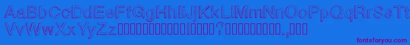 Blockbasic Font – Purple Fonts on Blue Background