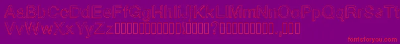 Blockbasic Font – Red Fonts on Purple Background