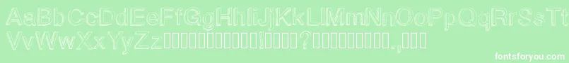 Blockbasic-fontti – valkoiset fontit vihreällä taustalla