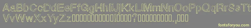 Blockbasic-Schriftart – Gelbe Schriften auf grauem Hintergrund