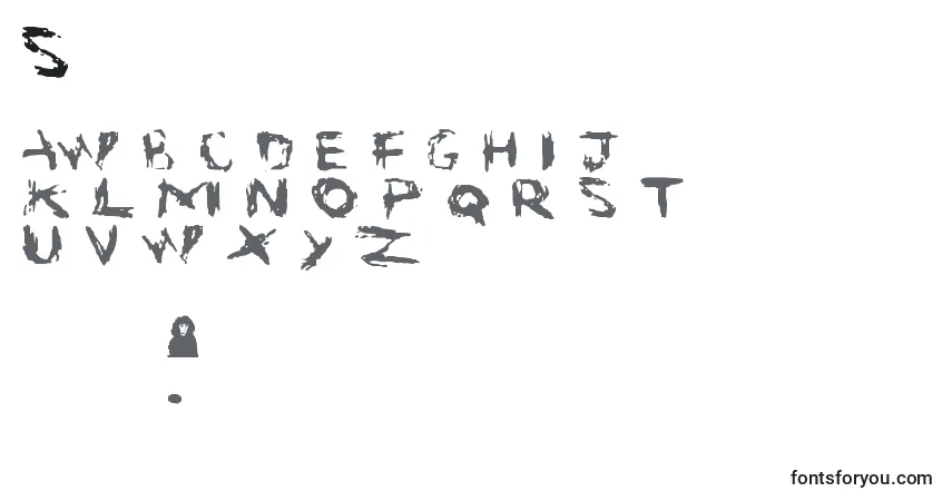 Suicide Font – alphabet, numbers, special characters