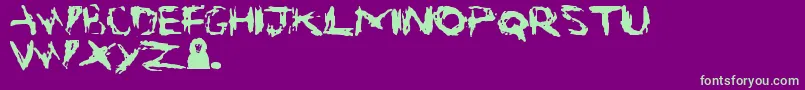Suicide Font – Green Fonts on Purple Background