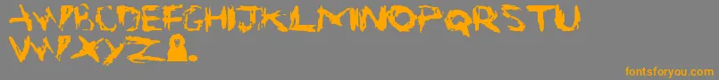Suicide Font – Orange Fonts on Gray Background
