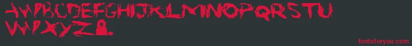 Suicide Font – Red Fonts on Black Background