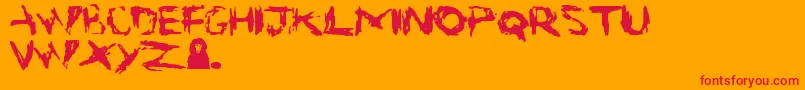 fuente Suicide – Fuentes Rojas Sobre Fondo Naranja