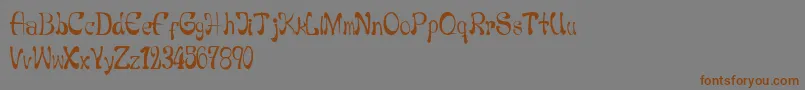 Navz Font – Brown Fonts on Gray Background