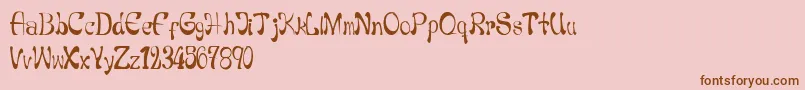 Navz Font – Brown Fonts on Pink Background