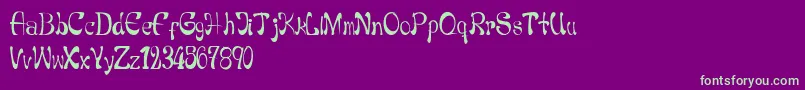 Navz Font – Green Fonts on Purple Background