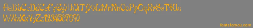 Navz Font – Orange Fonts on Gray Background