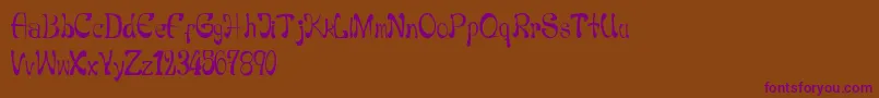 Navz Font – Purple Fonts on Brown Background