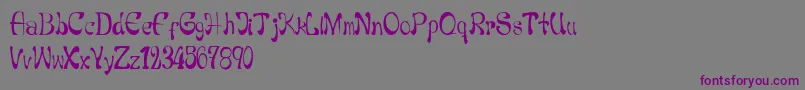 Navz Font – Purple Fonts on Gray Background