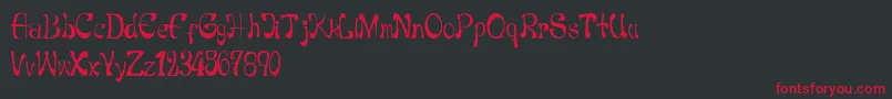 Navz Font – Red Fonts on Black Background