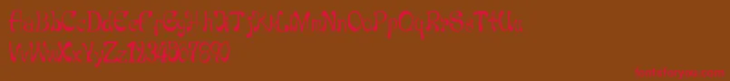 Navz Font – Red Fonts on Brown Background