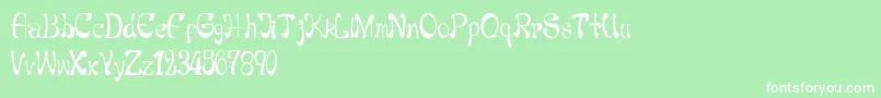 フォントNavz – 緑の背景に白い文字