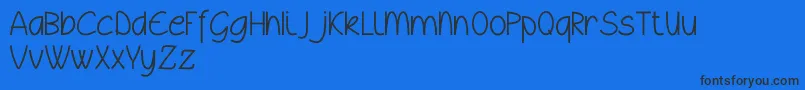 Wyllamdemo Font – Black Fonts on Blue Background