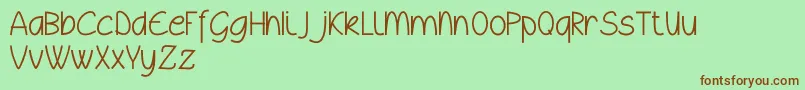 Wyllamdemo Font – Brown Fonts on Green Background