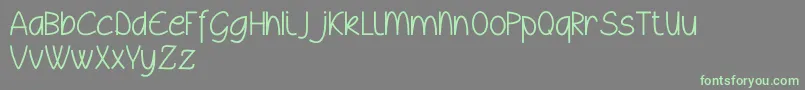 Wyllamdemo-Schriftart – Grüne Schriften auf grauem Hintergrund