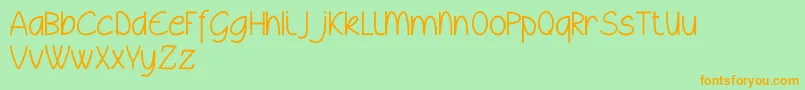 Wyllamdemo Font – Orange Fonts on Green Background