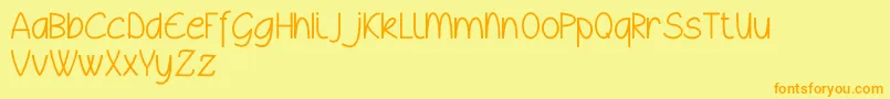 Wyllamdemo Font – Orange Fonts on Yellow Background