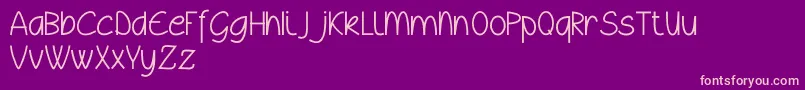 Wyllamdemo Font – Pink Fonts on Purple Background