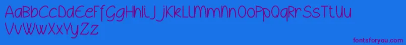 Wyllamdemo Font – Purple Fonts on Blue Background