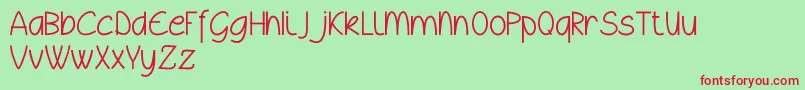 Wyllamdemo Font – Red Fonts on Green Background