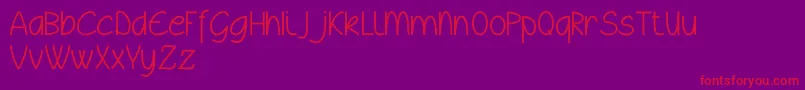 Wyllamdemo Font – Red Fonts on Purple Background