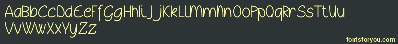 Wyllamdemo Font – Yellow Fonts on Black Background