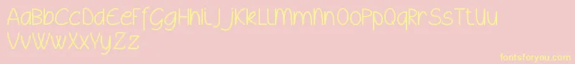 Wyllamdemo Font – Yellow Fonts on Pink Background