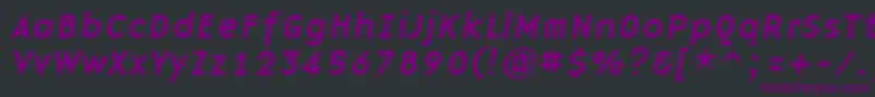 BasenineItalic Font – Purple Fonts on Black Background