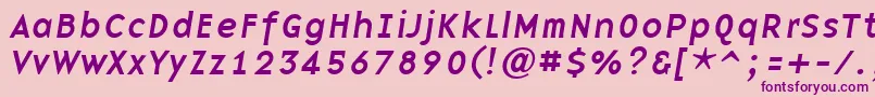 BasenineItalic Font – Purple Fonts on Pink Background