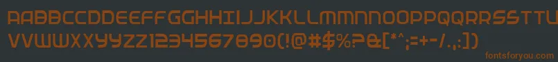 Шрифт Fedservicelightcond – коричневые шрифты на чёрном фоне