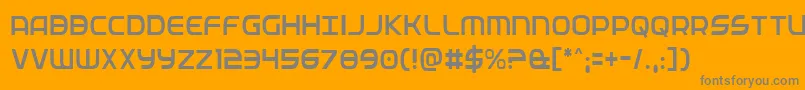 Fedservicelightcond Font – Gray Fonts on Orange Background