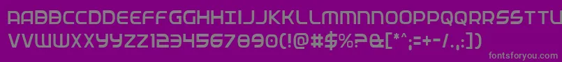 Fonte Fedservicelightcond – fontes cinzas em um fundo violeta