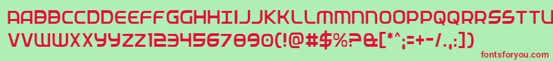 Fedservicelightcond Font – Red Fonts on Green Background