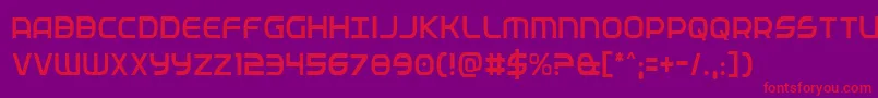 Fedservicelightcond Font – Red Fonts on Purple Background