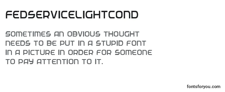 Шрифт Fedservicelightcond