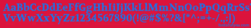 VolkhovBold Font – Blue Fonts on Red Background