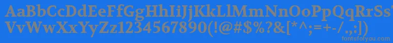 VolkhovBold Font – Gray Fonts on Blue Background