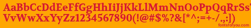 VolkhovBold Font – Red Fonts on Orange Background