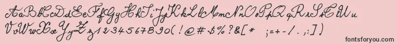 Bernard Font – Black Fonts on Pink Background