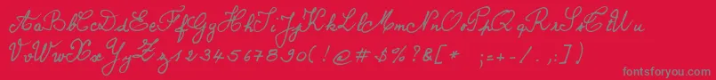 Bernard Font – Gray Fonts on Red Background