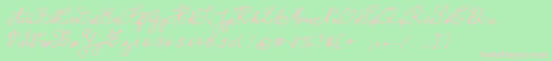 Bernard Font – Pink Fonts on Green Background