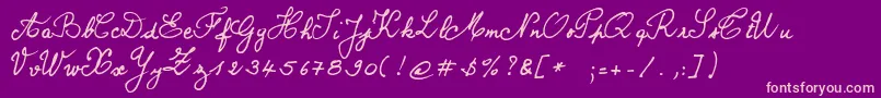 Bernard Font – Pink Fonts on Purple Background