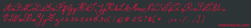 Bernard Font – Red Fonts on Black Background