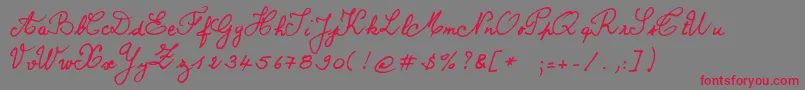 Bernard Font – Red Fonts on Gray Background